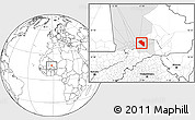 Blank Location Map of Modiakoye, highlighted grandparent region