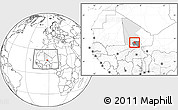 Blank Location Map of Modiakoye, highlighted parent region, highlighted grandparent region, within the entire country