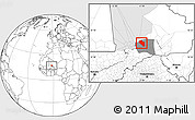 Blank Location Map of Modiakoye, highlighted parent region, highlighted grandparent region