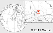 Blank Location Map of Modiakoye