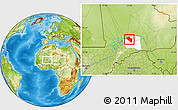 Physical Location Map of Modiakoye, highlighted parent region