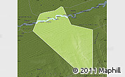 Physical Map of Modiakoye, darken
