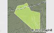 Physical Map of Modiakoye, darken, semi-desaturated