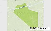 Physical Map of Modiakoye, lighten