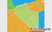 Physical Map of Modiakoye, political outside