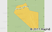 Savanna Style Map of Modiakoye, single color outside