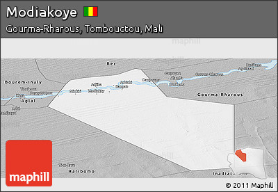 Gray Panoramic Map of Modiakoye