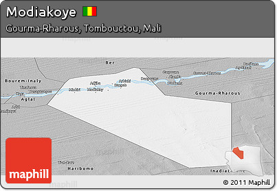 Gray Panoramic Map of Modiakoye