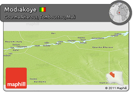 Physical Panoramic Map of Modiakoye