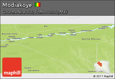 Physical Panoramic Map of Modiakoye