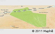 Physical Panoramic Map of Modiakoye, satellite outside