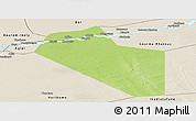 Physical Panoramic Map of Modiakoye, shaded relief outside