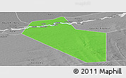 Political Panoramic Map of Modiakoye, desaturated