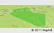 Political Panoramic Map of Modiakoye, physical outside