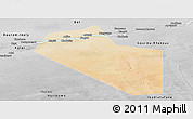 Satellite Panoramic Map of Modiakoye, desaturated