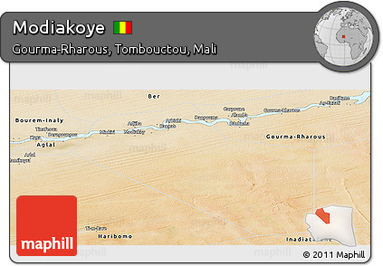 Satellite Panoramic Map of Modiakoye