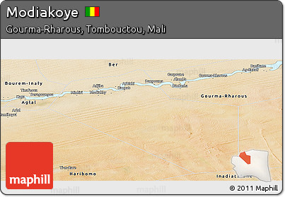Satellite Panoramic Map of Modiakoye