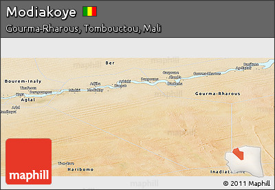 Satellite Panoramic Map of Modiakoye