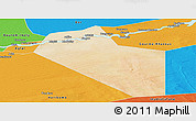Satellite Panoramic Map of Modiakoye, political outside