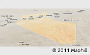 Satellite Panoramic Map of Modiakoye, semi-desaturated