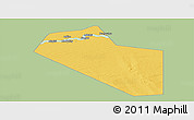 Savanna Style Panoramic Map of Modiakoye, single color outside