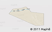 Shaded Relief Panoramic Map of Modiakoye, cropped outside