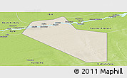 Shaded Relief Panoramic Map of Modiakoye, physical outside