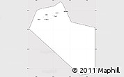 Silver Style Simple Map of Modiakoye, cropped outside