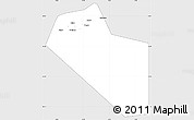 Silver Style Simple Map of Modiakoye, single color outside