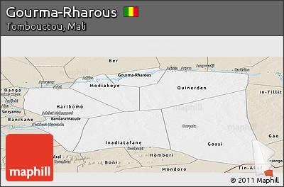 Classic Style Panoramic Map of Gourma-Rharous