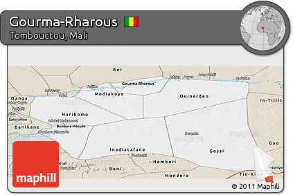 Classic Style Panoramic Map of Gourma-Rharous
