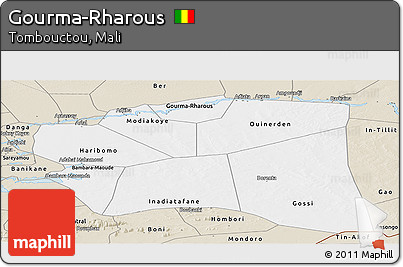 Classic Style Panoramic Map of Gourma-Rharous