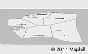 Gray Panoramic Map of Gourma-Rharous, single color outside