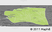 Physical Panoramic Map of Gourma-Rharous, darken, desaturated
