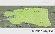Physical Panoramic Map of Gourma-Rharous, darken, semi-desaturated