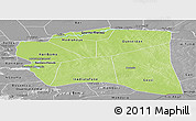 Physical Panoramic Map of Gourma-Rharous, desaturated