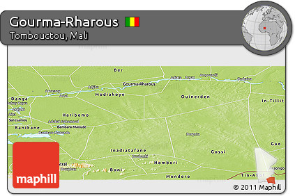 Physical Panoramic Map of Gourma-Rharous