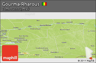 Physical Panoramic Map of Gourma-Rharous