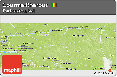 Physical Panoramic Map of Gourma-Rharous