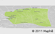 Physical Panoramic Map of Gourma-Rharous, lighten, desaturated