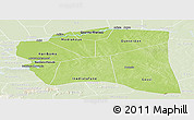 Physical Panoramic Map of Gourma-Rharous, lighten
