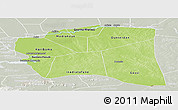 Physical Panoramic Map of Gourma-Rharous, lighten, semi-desaturated