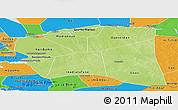 Physical Panoramic Map of Gourma-Rharous, political outside