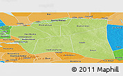Physical Panoramic Map of Gourma-Rharous, political shades outside