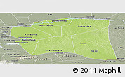 Physical Panoramic Map of Gourma-Rharous, semi-desaturated