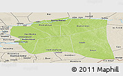 Physical Panoramic Map of Gourma-Rharous, shaded relief outside