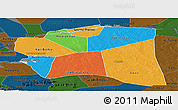 Political Panoramic Map of Gourma-Rharous, darken