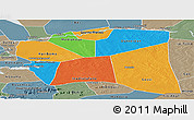 Political Panoramic Map of Gourma-Rharous, semi-desaturated