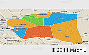 Political Panoramic Map of Gourma-Rharous, shaded relief outside