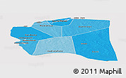 Political Shades Panoramic Map of Gourma-Rharous, cropped outside